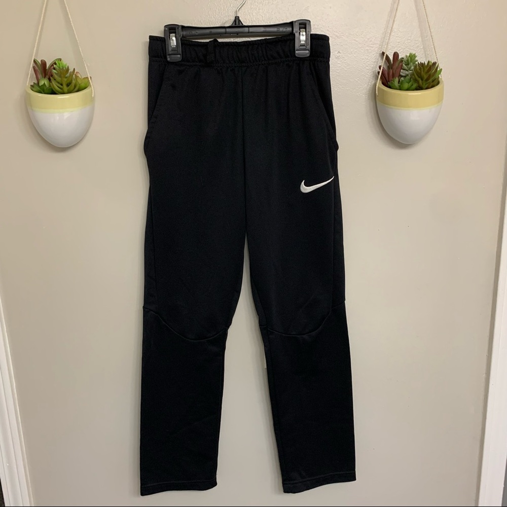 NIKE Dri-Fit Boys Black Sweats Straight Cut Leg Size Large Like New, Gently Worn